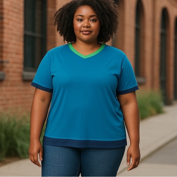 𝅺avia XXL 2XL Size 20 Workout Sports Tee Shirt - Picture 5 of 5